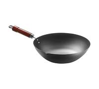 Générique Iron Frying Pan - Deep | Hand-Forged Pure Iron Pan | Thick Non-Stick Uncoated Irôn Pans Suitable for Home Chefs Restaurant Cooks Camping Home Kitchens Restaurant Cooking