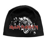 Générique Iron Maiden Bonnet Cap Number of The Beast Logo Officiel Noir Jersey Print Size One Size