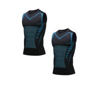 Générique Ironfit Shape Wear Shirt Men, 2025 New Compression Shirt Men, Sleeveless Shape Wearshirt for Build Perfect Body (2pcs*Black,Grand)