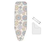générique Ironing Board Cover and Pad,Cotton with Thick Padding,Adjustable Fastener,Protective Scorch Mesh Cloth (Color : Beige,Size : 15x48 inch(38x122 cm))