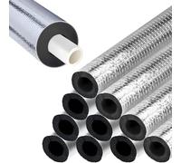 Générique Isolation De Tuyau en Mousse, Tuyau D'isolation en Aluminium Auto-adhésive ID16/20/22/27/48/60/89/110/120/165/219mm, pour Gaine D'isolation De Tuyau Chaud Ou Froid(ID76mm*T15mm*95cm)