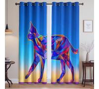 Générique Isolation UV Decoration Chambre Énergie Intelligente Tenture Opaque Coloré Animaux Collage Science-Fiction 140 x 245cm pour Le Salon, la Chambre et Le Bureau