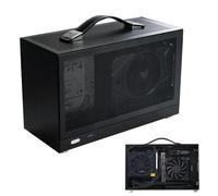 Générique ITX Computer Case, Portable Desktop Computer Case, Aluminum ITX PC Case, Small PC Chassis, Thickened PC Case, Good Compatibility, High Utilization Rate For