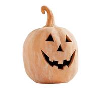 Générique Jack-O'-Lantern Artisanal pour la Toussaint, Citrouille Cuite au Four avec détails sculptés à la Main, décoration pour l'automne et Halloween 2025 (Orange-4)