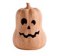 Générique Jack-O'-Lantern Artisanal pour la Toussaint, Citrouille Cuite au Four avec détails sculptés à la Main, décoration pour l'automne et Halloween 2025 (Orange-2)