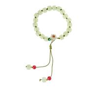 Générique Jade Bead Petit en Fleur de Pêcher Perlée Copines Rétro Corde Tressée Conception de Bijoux Rond de Jade