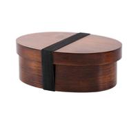 Générique Japanese Lunch Box For Adults, Snack Box For Picnic Wood, Leakproof Divider With Elastic Strap For Food Meal Salads Sushi School Baby Toddler Travel