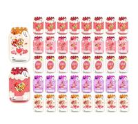 Générique Jar Shape Valentines Cards - 50 Pieces Set, Festive Candy Exchange Cards With Fun Designs, Classroom Party Supplies, Favor Accessory For Partners Teens Family Gathering