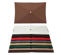 Générique Jardin Exterieur Auvent De Remplacement Pour Parasol En Polyester Carré 2x2m 3x3.0m Rectangle Toile De Rechange 4/6/8 Baleines(Coffee,2.0mx3.0m)