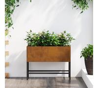Générique Jardinier surélevé 60x26x45 cm en Acier résistant aux intempéries,Pots & Cache-Pots,4.9KG-865889