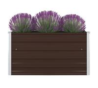 Générique Jardinière 100 x 100 x 45 cm Acier galvanisé Marron,47023