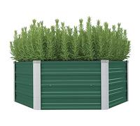 Générique Jardinière 129 x 129 x 46 cm cm Acier galvanisé Vert,Jardinage, Pots & Cache-Pots,47015