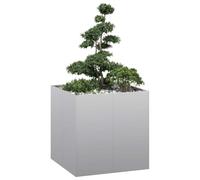 Générique Jardinière 80x80x80 cm Acier galvanisé,Maison & Jardin, Pelouses & Jardins, Jardinage, Pots & Cache-Pots, Argent (Poids 17.5KG)