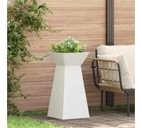 Générique Jardinière à Pilier 2 pcs Blanc 35 x 35 x 73 cm Acier,Maison & Jardin, Pelouses & Jardins, Jardinage, Pots & Cache-Pots, Blanc (Poids 11.95KG)