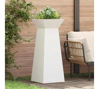 Générique Jardinière à Pilier 2 pcs Blanc 40 x 40 x 100 cm Acier,Jardinage, Pots & Cache-Pots,873855