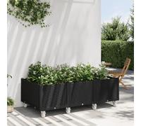 Générique Jardinière à roulettes Noir 150x80x54 cm PP,Maison & Jardin, Pelouses & Jardins, Jardinage, Pots & Cache-Pots, Noir (Poids 25.61KG)