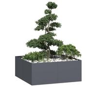 Générique Jardinière Anthracite 100x100x40 cm Acier,Pots & Cache-Pots,12.25KG-860817
