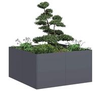 Générique Jardinière Anthracite 80x80x40 cm Acier laminé à Froid,Pots & Cache-Pots,9.8KG-860740
