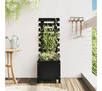 Générique Jardinière avec Support Noir 39x39,5x114 cm Bois de pin Massif,Pots & Cache-Pots,7.3KG-832519