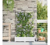 Générique Jardinière avec Treillis 2 pcs Blanche 80x40x125.5 cm,Pots & Cache-Pots,4.82KG-42002905