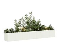 Générique Jardinière Blanc 280x40x40 cm Acier laminé à Froid,Maison & Jardin,Pelouses & Jardins,Jardinage,Pots & Cache-Pots,Blanc,17.2 KG,860690