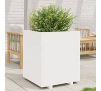 Générique Jardinière Blanc 60x60x72,5 cm Bois de pin Massif,Pots & Cache-Pots,35.3KG-3282580