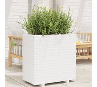 Générique Jardinière Blanc 70x40x72 cm Bois de pin Massif,Pots & Cache-Pots,31.9KG-3282630