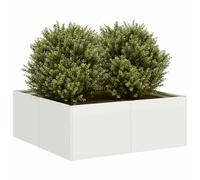 Générique Jardinière Blanc 80x80x30 cm Acier,Maison & Jardin,Pelouses & Jardins,Jardinage,Pots & Cache-Pots,Blanc,8.35 KG,860802
