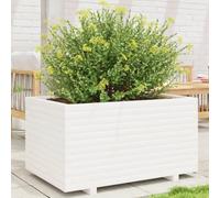 Générique Jardinière Blanc 90x60x49,5 cm Bois de pin Massif,Pots & Cache-Pots,31.6KG-3282565