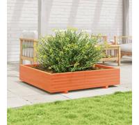 Générique Jardinière Cire Marron 110x110x26,5 cm Bois de pin Massif Maison & Jardin Pelouses & Jardins Jardinage Pots & Cache-Pots (Poids 28.9KG)