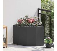 Générique Jardinière d'angle Noir 60 x 60 x 50 cm Acier,Maison & Jardin,Pelouses & Jardins,Jardinage,Pots & Cache-Pots,Noir,8.24 KG,883661