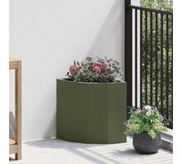 Générique Jardinière d'angle Vert Olive 30 x 30 x 35 cm Acier,Maison & Jardin,Pelouses & Jardins,Jardinage,Pots & Cache-Pots,Vert,3.2 KG,883657
