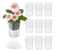 Générique Jardinière de - 10 pièces Transparentes à arrosage Automatique, Pots de Fleurs d'extérieur, Ensemble de jardinières | Accessoire de Bureau de Jardinage pour boutures de Violette