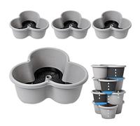 Générique Jardinière de Fraises empilable à 4 Niveaux, Pots de Jardinage extérieur intérieur, Pots verticaux Auto-drainés avec Plateau et Rouleaux pour Les légumes, Fleurs