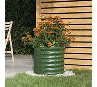 Générique Jardinière de Jardin Acier Enduit de Poudre 40x40x36 cm Vert,Maison & Jardin,Pelouses & Jardins,Jardinage,Pots & Cache-Pots,Vert,1.72 KG,318843