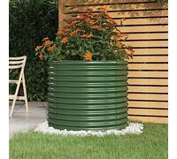 Générique Jardinière de Jardin Acier Enduit de Poudre 80x80x68 cm Vert,Maison & Jardin, Pelouses & Jardins, Jardinage, Pots & Cache-Pots, Vert (Poids 6.6KG)