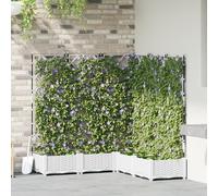 Générique Jardinière de Jardin avec Treillis 5 pcs Blanche 120x120x125.5 cm,Pots & Cache-Pots,12.23KG-42002910