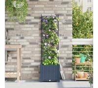 Générique Jardinière de Jardin avec Treillis Gris 40x40x143 cm,Pots & Cache-Pots,4.03KG-42002859