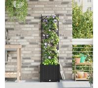 Générique Jardinière de Jardin avec Treillis Noir 40x40x143 cm,Pots & Cache-Pots,4.03KG-42002836