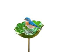Générique Jardinière de Jardin en métal Faite à la Main, Bassin pour Oiseaux et Fleurs d'extérieur en métal, décoration pour pelouse, Cour et Jardin Ensemble (Vert)