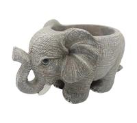 Générique Jardinière D'éléphant en Résine - Pot De d'animal Vintage De 220 G, Récipient Léger avec Symbole De | Organisateur De Table Décoratif pour Salon, Bureau, Étagère, Décorati
