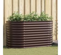 Générique Jardinière en Bois Brun 160x80x81 cm en Acier galva,Pots & Cache-Pots,16.76KG-42008135
