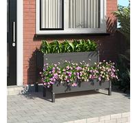 Générique Jardinière Gris 110x84x75 cm Bois Massif de pin,Maison & Jardin, Pelouses & Jardins, Jardinage, Pots & Cache-Pots, Gris (Poids 22KG)