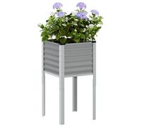 Générique Jardinière Gris 45x45x88 cm Acier,Maison & Jardin,Pelouses & Jardins,Jardinage,Pots & Cache-Pots,Gris,6.75 KG,4008964