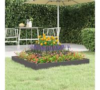 Générique Jardinière Gris 80x80x27 cm Bois Massif de pin,Pots & Cache-Pots,7.35KG-823866
