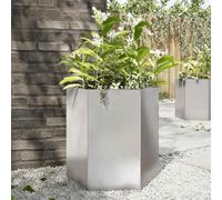 Générique Jardinière hexagone 46x40x45 cm Acier Inoxydable,Maison & Jardin,Pelouses & Jardins,Jardinage,Pots & Cache-Pots,Argent,4.44 KG,851116