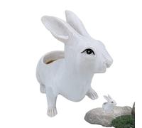 Générique Jardinière Lapin Décorative | Figurine Décorative Mignonne et Conteneur - Jardinière en Résine Lapin 18 x 9 x 14 cm | pour Maison Intérieur Extérieur Salon Jardin Fenêtre