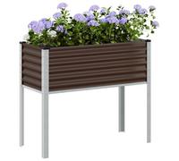 Générique Jardinière Marron 100x41x90 cm Acier,Pots & Cache-Pots,10.75KG-4008971
