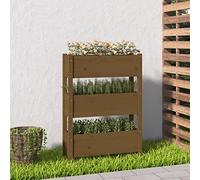 Générique Jardinière Marron Miel 77x25x104,5 cm Bois Massif de pin Maison & Jardin Pelouses & Jardins Jardinage Pots & Cache-Pots (Poids 17.43KG)