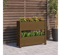 Générique Jardinière Marron Miel 77x25x66 cm Bois Massif de pin Maison & Jardin Pelouses & Jardins Jardinage Pots & Cache-Pots (Poids 11.97KG)